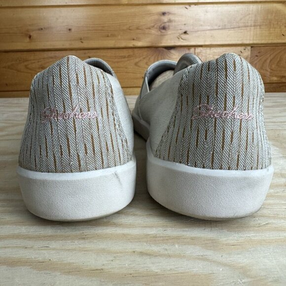 Skechers Shoes Womens 10 Slip On Sneakers Tan Comfort Round Toe Low 100414 - Picture 5 of 6